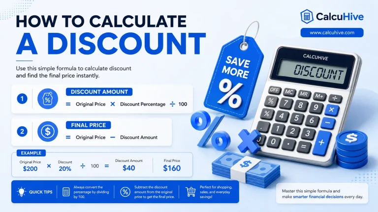 how to calculate a discount showing how to find the original price after a 20% discount