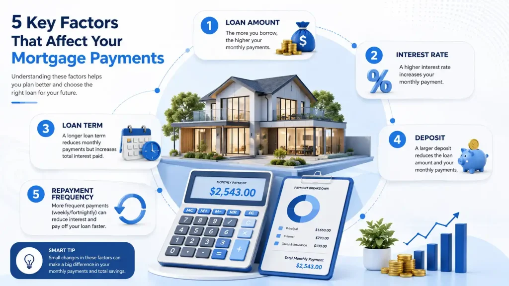 Online mortgage calculator for estimating monthly mortgage payments
