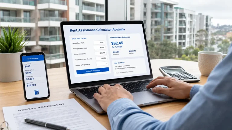 Rent calculator Australia showing how weekly rent is converted into annual rental income for accurate property rental calculations.