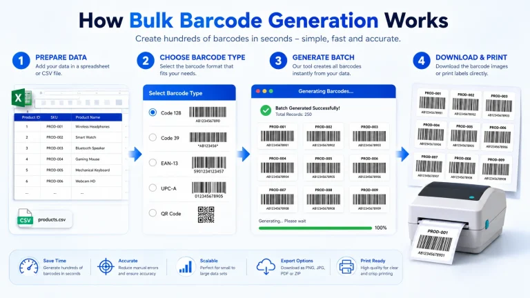 Bulk Barcode Generator for Inventory Management